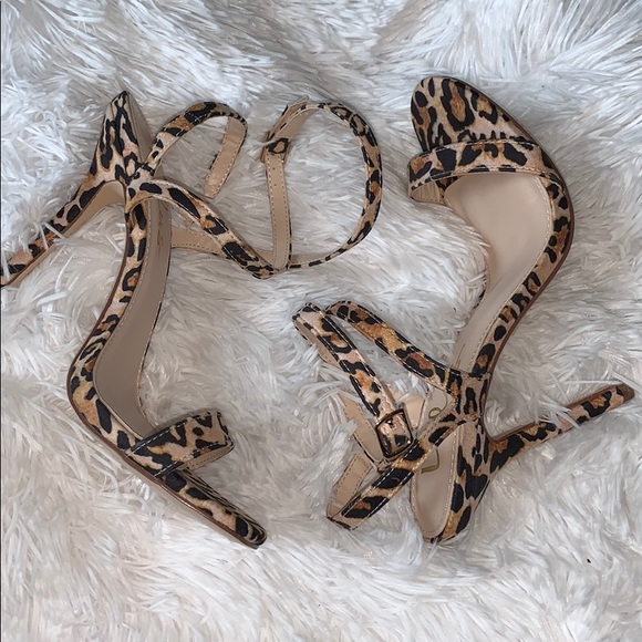 NWT Leopard tie around the ankle heels - Picture 1 of 4